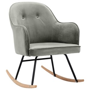 vidaXL Chaise à bascule Gris Velours