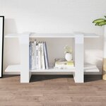 vidaXL Bibliothèque Blanc brillant 100x30x51 cm bois d'ingénierie