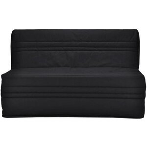 Banquette BZ Joe 3 places en tissu noir 143 x 97 cm
