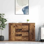 vidaXL Buffets avec tiroir Corona 2 Pièces Bois Ancien 59 x 39 x 80 cm