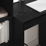 vidaXL Bureau avec rangement 2 Pièces Chêne noir Bois d'ingénierie