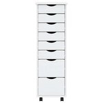 vidaXL Armoire roulante avec tiroirs MOSS blanc bois de pin solide