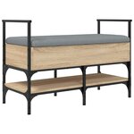 vidaXL Banc à chaussures chêne sonoma 85 5x42x57 5 cm bois ingénierie