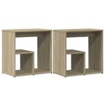 vidaXL Tables d'appoint 2 Pièces chêne sonoma 50x30x50 cm bois ingénierie
