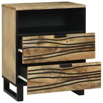 vidaXL Cabinet de chevet 50x33x60 cm Bois massif de manguier