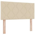 vidaXL Lit boxspring avec matelas Crème 100 x 200 cm tissu