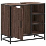 vidaXL Armoire de lavabo de salle de bain chêne marron 65x33x60 cm