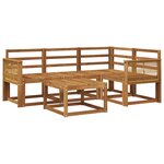 vidaXL Ensemble de canapés d'extérieur 5 pc Naturel