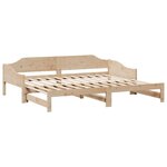 vidaXL Lit de jour avec lit gigogne 90x200 cm bois de pin massif
