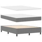 vidaXL Lit à ressorts avec matelas gris 160x200 cm Tissu corduroy