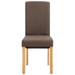 vidaXL Chaises à manger lot de 2 marron tissu