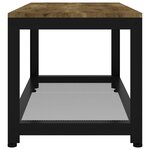 Vidaxl table basse marron foncé et noir 90x45x45 cm mdf et fer