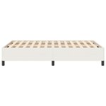 vidaXL Cadre de lit Crème 140 x 200 cm Tissu en velours côtelé