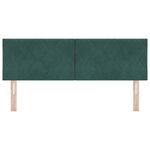 vidaXL Tête de Lit LED Geometric Manuel Vert foncé 160 cm Velours