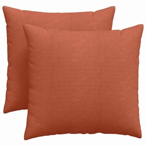 vidaXL Coussins de canapé 2 Pièces Rouge orange 45 x 45 cm