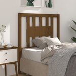 vidaXL Tête de lit Marron miel 106x4x100 cm Bois massif de pin
