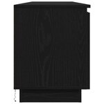vidaXL Meuble TV avec LED Chêne noir 180 x 38 x 49 cm