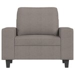 vidaXL Fauteuil avec repose-pied Taupe 60 cm Tissu