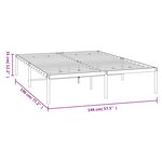 vidaXL Cadre de lit métal blanc 140x190 cm