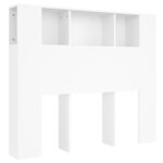 vidaXL Armoire à tête de lit Blanc 120x18 5x102 5 cm