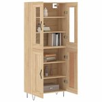 vidaXL Buffet haut Chêne sonoma 69 5x34x180 cm Bois d'ingénierie