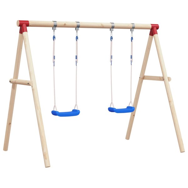 vidaXL Sièges de balançoire avec cordes 2 Pièces bleu 38x16 cm PE