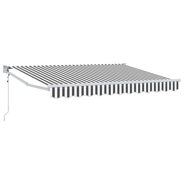 vidaXL Auvent rétractable Anthracite et blanc 3 5 x 2 m