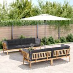 vidaXL Salon palette de jardin avec coussins 5Pièces bois d'acacia massif