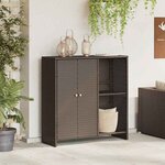 vidaXL Armoire de rangement avec porte Marron 100 x 36 x 102 cm Rotin