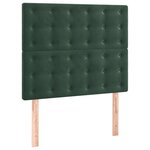 vidaXL Têtes de lit 2 Pièces Vert foncé 80x5x78/88 cm Velours