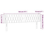 vidaXL Tête de lit avec oreilles Gris clair 183x16x78/88 cm Tissu