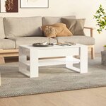 vidaXL Table basse Blanc brillant 102x55x45 cm Bois d'ingénierie