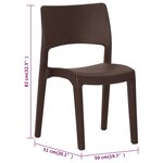 vidaXL Chaises de jardin lot de 2 Moka Polypropylène