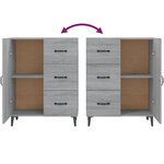 vidaXL Buffet sonoma gris 69 5x34x90 cm bois d'ingénierie