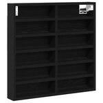 vidaXL Vitrine Cabinet Noir Chêne 60x8 5x58 cm Bois d'ingénierie
