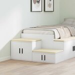 Meuble de rangement vidaXL Blanc 103x41x40 cm en panneaux de particules