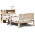 vidaXL Lit bibliothèque sans matelas 90x190 cm bois de pin massif