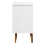 vidaXL Table de chevet MOLDE Blanc 40x35x65 cm Bois de pin massif