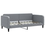 vidaXL Lit de jour avec gigogne et matelas gris clair 90x190 cm tissu