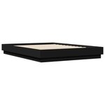 vidaXL Cadre de lit avec LED sans matelas noir 150x200 cm