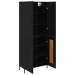 vidaXL Haut Armoire Chêne noir 69 5 x 34 x 180 cm Bois d'ingénierie