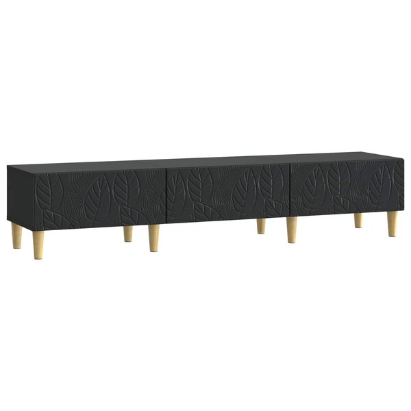 vidaXL Meuble TV 147 x 34 5 x 30 cm Noir Bois d'ingénierie