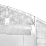 vidaXL Serre avec cadre en acier blanc 60 m² 10x6x2 85 m