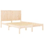 vidaXL Cadre de lit Bois de pin massif 160x200 cm