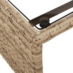 vidaXL Canapé de jardin table et coussins en forme de L mélange beige