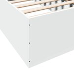 vidaXL Cadre de lit sans matelas blanc 75x190 cm bois d'ingénierie