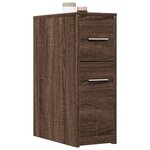 vidaXL Armoire de salle de bain étroite avec roulettes chêne marron