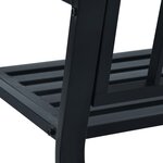 vidaXL Banc de jardin 125 cm Noir Acier