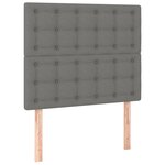 vidaXL Sommier à lattes de lit avec matelas Gris foncé 120x200cm Tissu