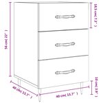 vidaXL Table de chevet sonoma gris 40x40x66 cm bois d'ingénierie
